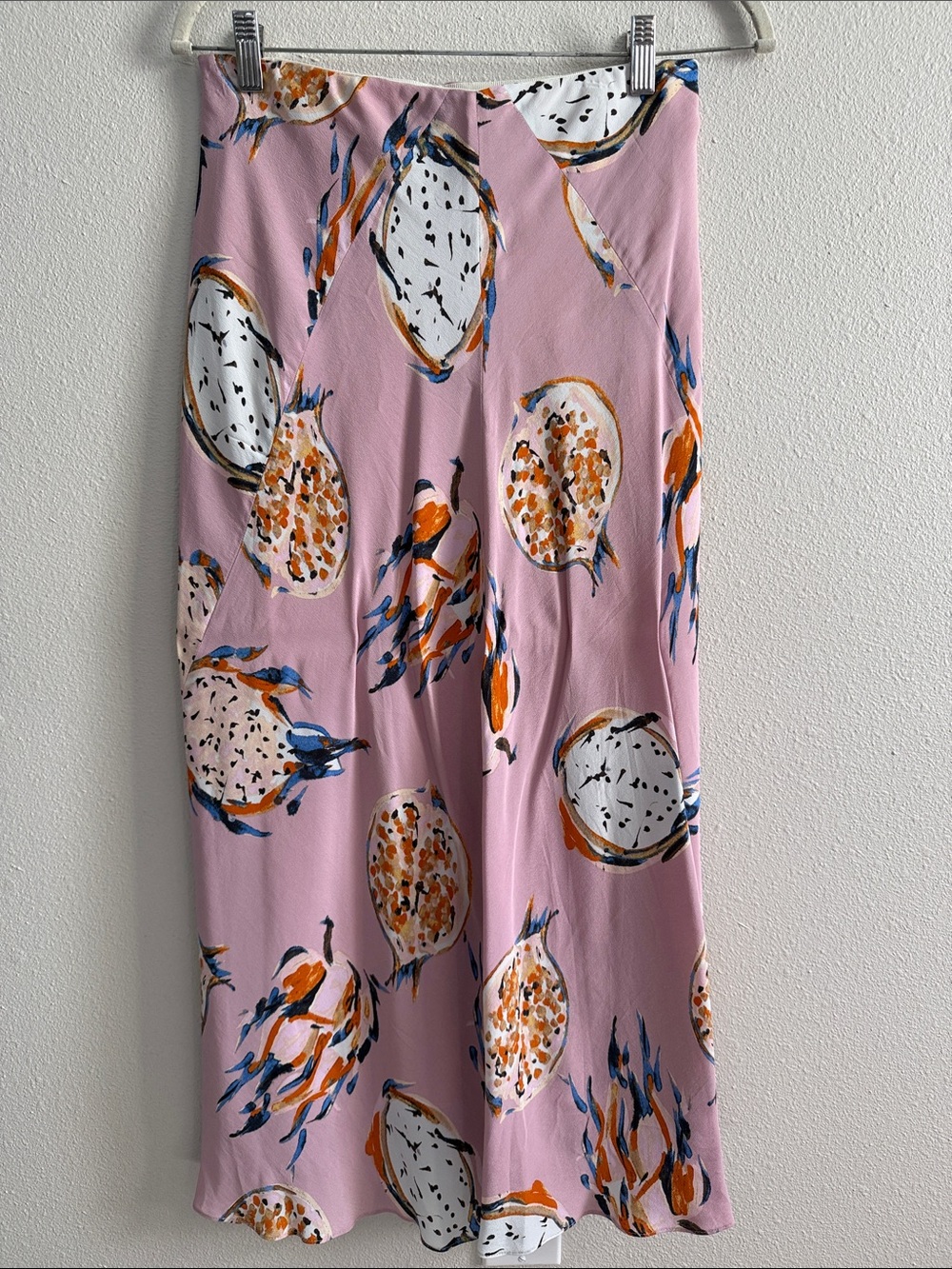 Pink Abstract Print Maxi Skirt